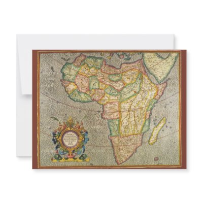 Antique Old World Mercator Map of Africa, 1633 Custom Invites by YesterdayCafe