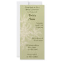 Antique Olive Floral Bridal Luncheon rackcard