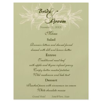Antique Olive Floral flyer