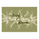 Antique Olive Floral Save the Date Business Card Template