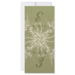 Antique Olive Floral Table Cards Rack Card