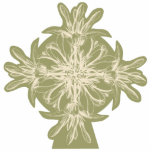 Antique Olive Floral Table Number Photo Cut Out