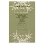 Antique Olive Floral Wedding Program flyers