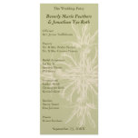 Antique Olive Floral Wedding Program rack cards