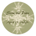 Antique Olive Flower Stickers sticker