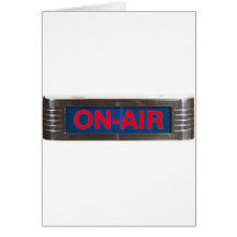 Antique On-Air Sign or On-The-Air Broadcasting Cards
