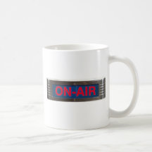 Antique On-Air Sign or On-The-Air Broadcasting Mugs