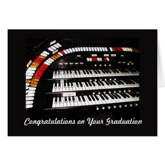 Antique Organ Congratulations on Graduation Greeting Card
