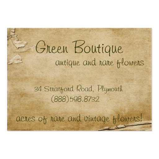 Antique Paper Business Cards (front side)