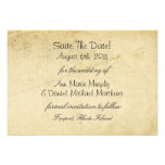 Antique Paper Save the Date Personalized Announcements
