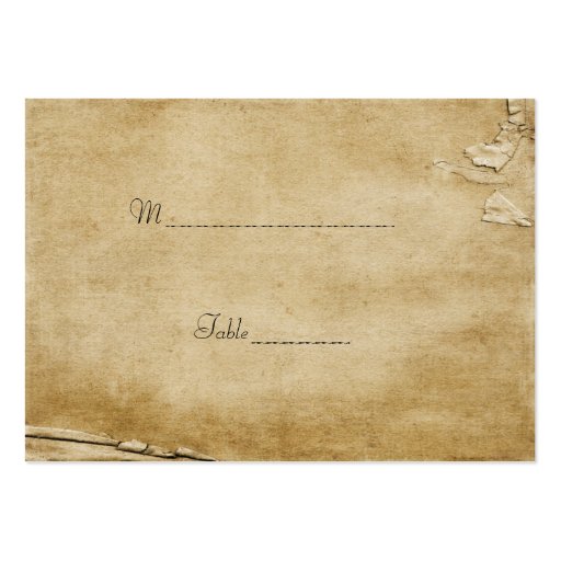 Antique Paper Table Place Card Business Card Template (front side)