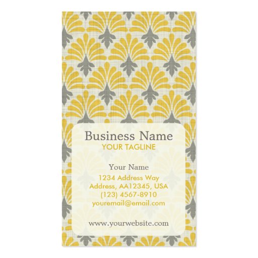 Antique Pattern Appointment Business Card (front side)