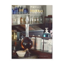 Antique pharmacy bottles postcard