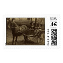 Antique photo, 2 girls horsecart postage by krisfiddle Antique photo, 2 girls horsecart postage