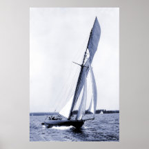 Antique photo Vencedor yacht Print