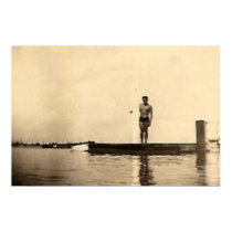 Antique photograph of surfer guy poster posters by amazingvintage Antique photograph of surfer guy poster posters