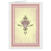 Antique Pink Curly Cue Cards