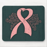 Antique Pink Ribbon Mousepads