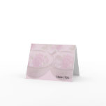 Antique Pink Rose Tea Cup on Mauve Greeting Card