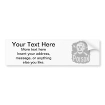 Antique Poison Label Transparency Bumper Stickers