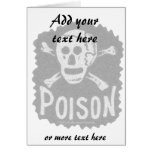 Antique Poison Label Transparency Greeting Cards