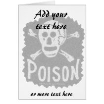 Antique Poison Label Transparency Greeting Cards