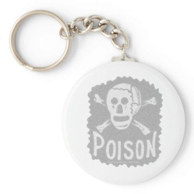 Antique Poison Label Transparency Key Chain by transparencies