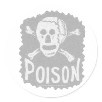 Antique Poison Label Transparency Stickers
