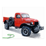 Antique Power Wagon Truck Postcard