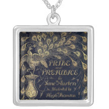 Antique Pride and Prejudice Peacock Necklace