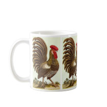 Antique Proud Rooster, Backyard Chickens Coffee Mugs