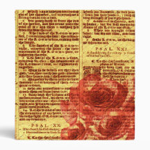 Antique Psalms & Roses Binder