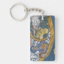 Antique Ptolemaic World Map; Claudius Ptolemy Acrylic Keychain