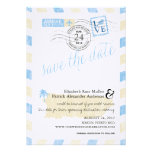 Antique Puerto Rico Airmail Save the Date Personalized Invite