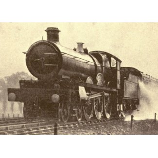 Antique Railroad Engine Card card