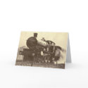Antique Railroad Engine Card by polychromaticdesign Antique Railroad Engine Card