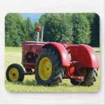 Antique Red Farm Tractor Mousepads
