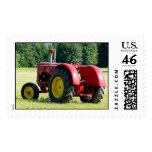 Antique Red Farm Tractor postage