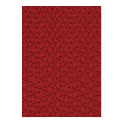 Antique Red Florentine Wedding Invitation
