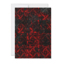 Antique Red Gothic wedding  Invitation