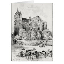 Antique Robida France French Landscape Greeting Card