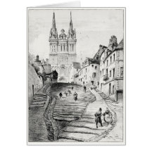 Antique Robida France French Landscape Greeting Cards