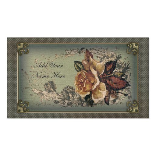Antique Rose (new blue edition) Business Card (front side)