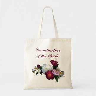 Antique Roses Grandmother of the Bride Canvas Bags