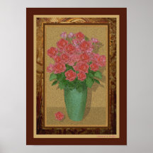 'Antique Roses' Print