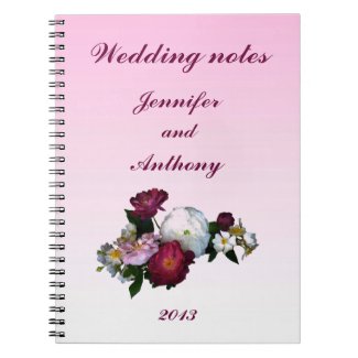 Antique Roses Wedding Notebook