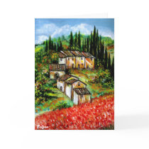 ANTIQUE RUSTIC VILLAGE IN TUSCANY cards
