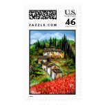 ANTIQUE RUSTIC VILLAGE IN TUSCANY POSTAGE STAMPS