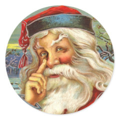 Antique Santa Christmas Stickers