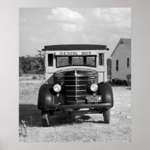 Antique School Bus, Greensboro, Georgia, 1941 Posters